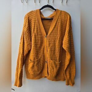 Sonoma Mustard Button-Up Cardigan